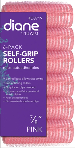 SELF GRIP ROLLERS PINK 7/8 INCH 6-PACK 